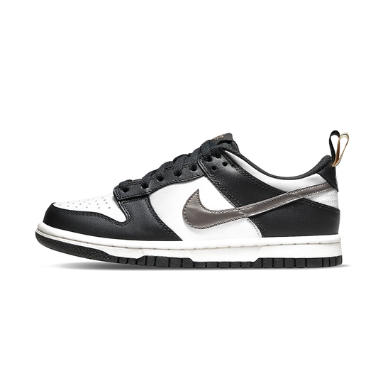 Nike Dunk Low GS - 'Black White Metallic'